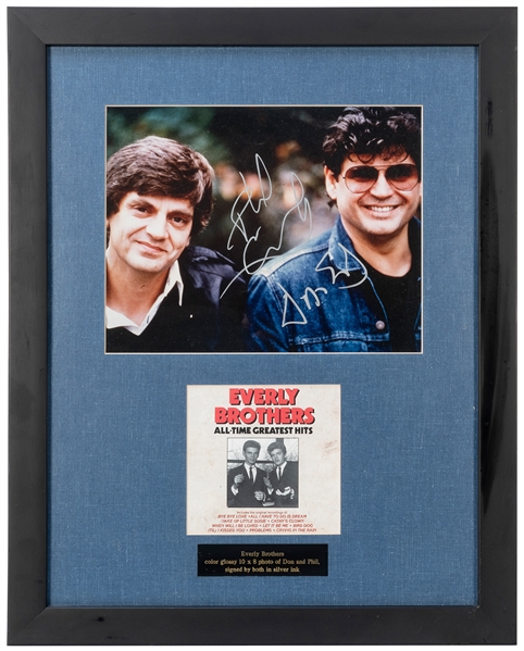  The Everly Brothers Photo. Color glossy signed by Don and P...
