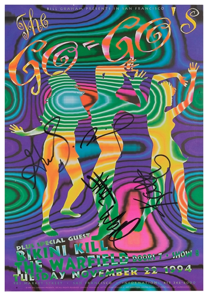  The Go-Go’s Concert Poster. Colorful poster for November 22...
