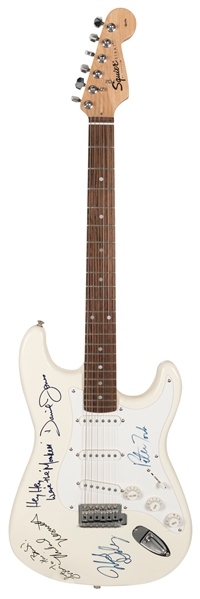  The Monkees Electric Guitar. Cream-colored Fender Squier St...