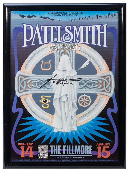  Patti Smith Concert Poster. Signed in black marker by Patti...