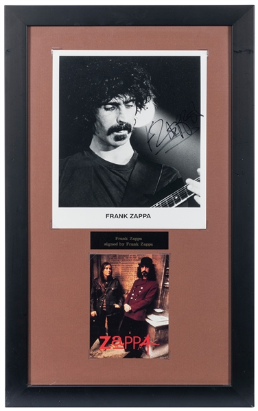  Frank Zappa Publicity Still Display. Black and white photog...