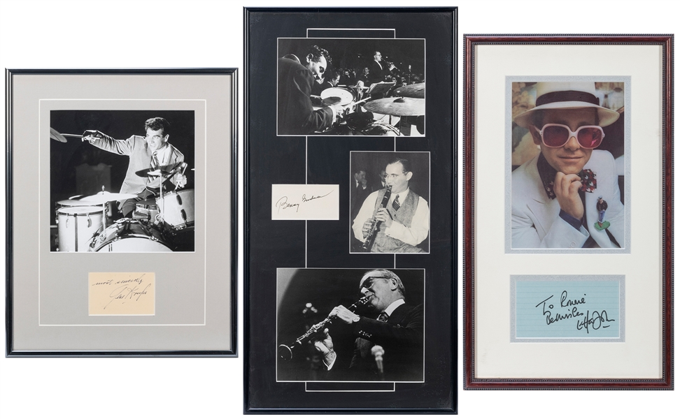  Six Autograph Displays of Musicians. Autograph displays of ...