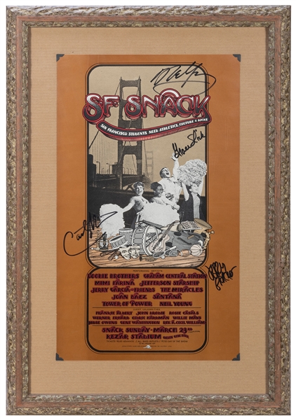  San Francisco SNACK Signed Poster. 1975. Poster for Bill Gr...