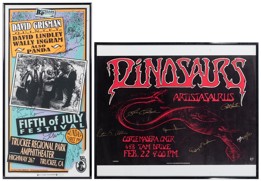  Pair of Signed Concert Posters. Includes framed poster for ...