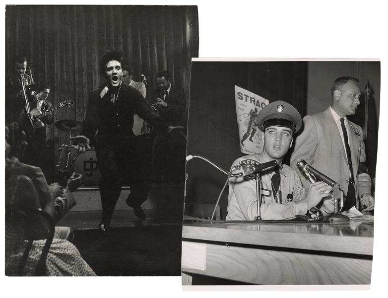  PRESLEY, Elvis (1935–1977). Pair of Original Photographs. I...