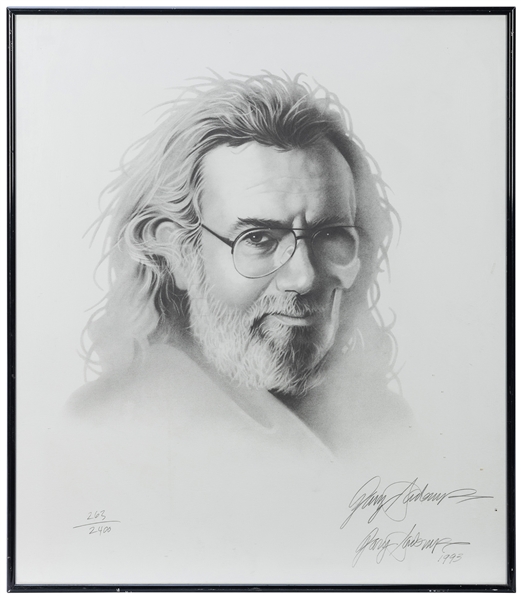  SADERUP, Gary (American). Jerry Garcia. Print on paper depi...