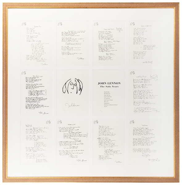  John Lennon “The Solo Years” Limited Edition Lyrics in a La...
