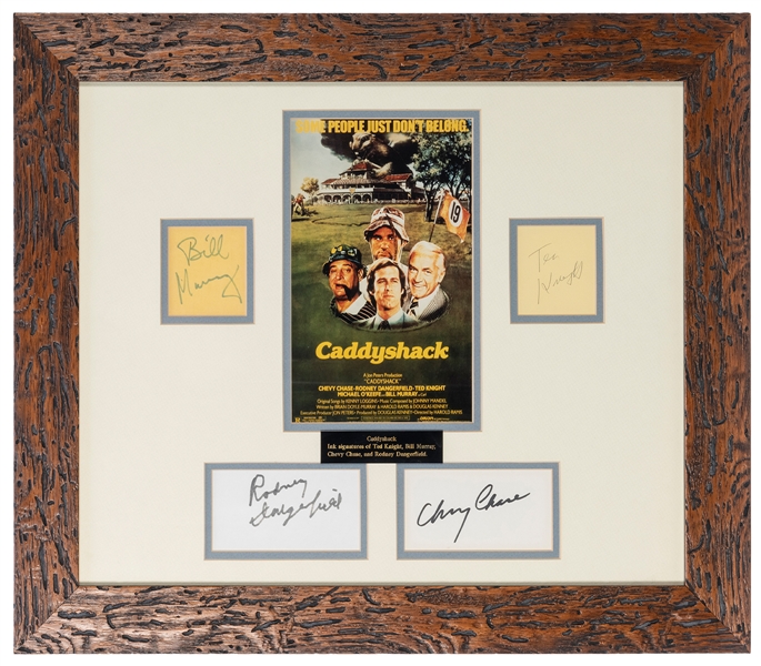  Caddyshack Cast Display. Signatures of Chevy Chase, Rodney ...