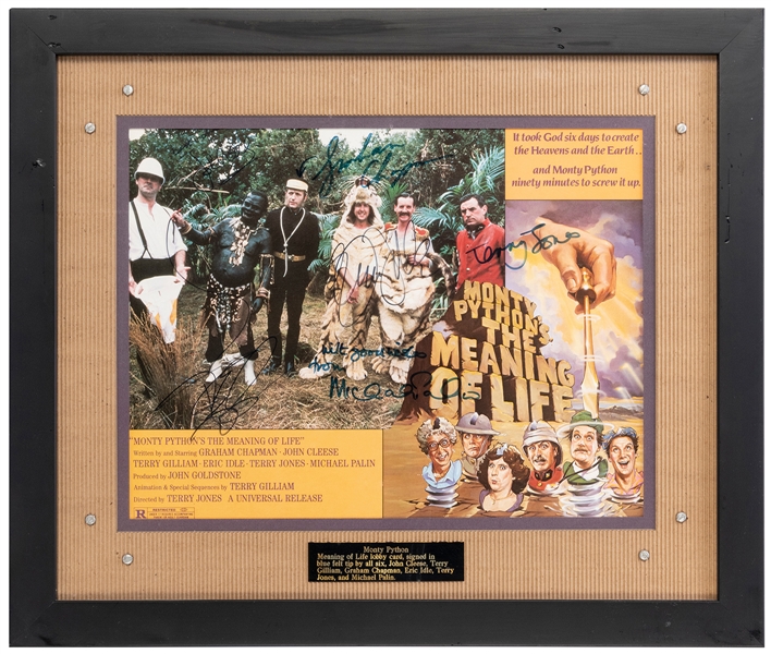  Monty Python and the Meaning of Life Lobby Card Display. Co...
