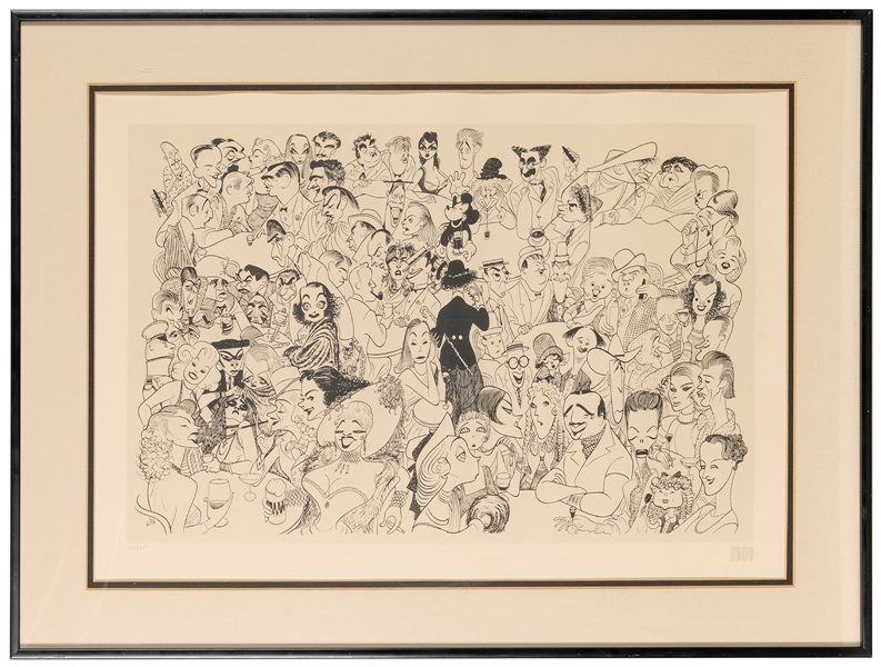  HIRSCHFELD, Al. Movieland. 1984. Lithograph. Signed in penc...