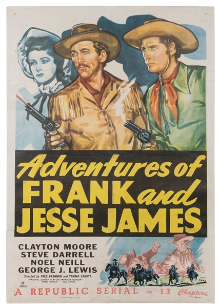  Adventures of Frank and Jesse James. Republic, 1948. One sh...