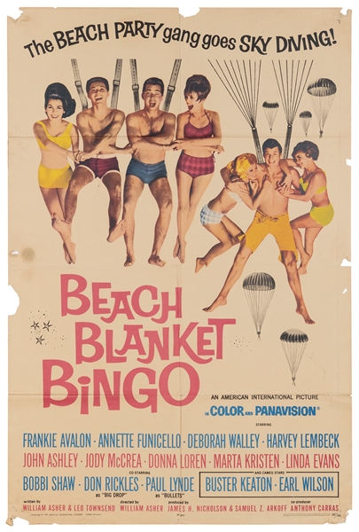  Beach Blanket Bingo Poster, Lobby Cards, Comic, and Pressbo...