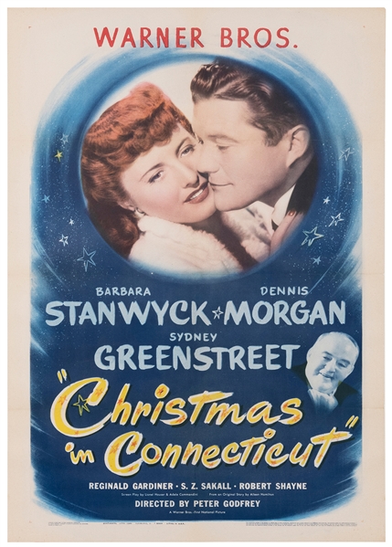  Christmas in Connecticut. Warner Bros., 1945. One-sheet (41...
