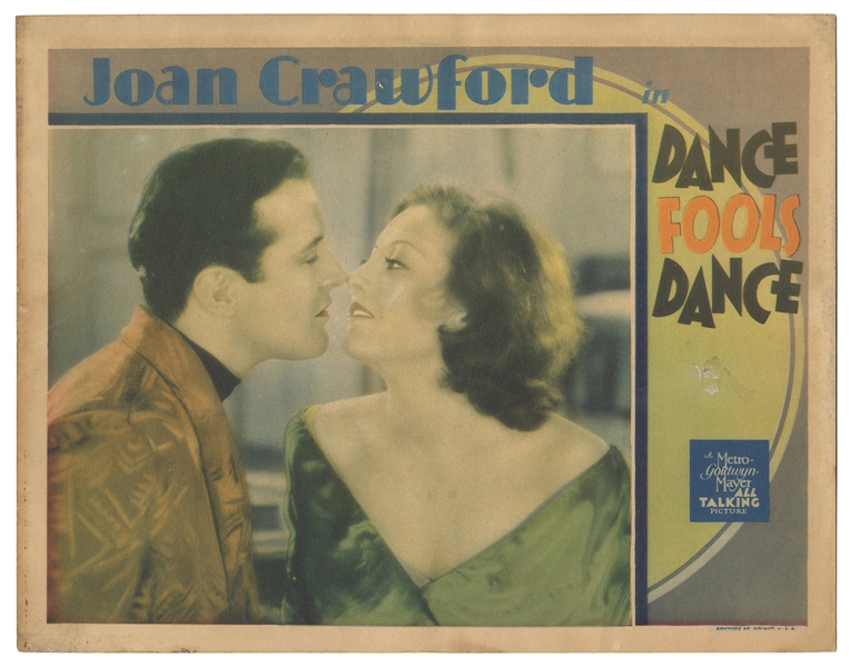  Dance Fools Dance. MGM, 1931. Lobby card (11 x 14”) for the...