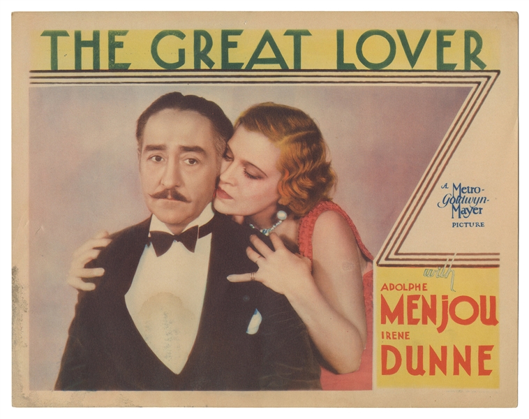  The Great Lover. MGM, 1931. Lobby card (11 x 14”). Starring...