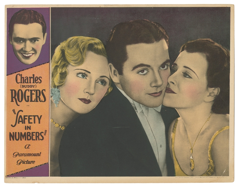  Safety in Numbers. Paramount, 1930. Lobby card (11 x 14”) f...