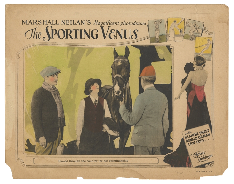  The Sporting Venus. MGM, 1925. Lobby card (11 x 14”). Silen...
