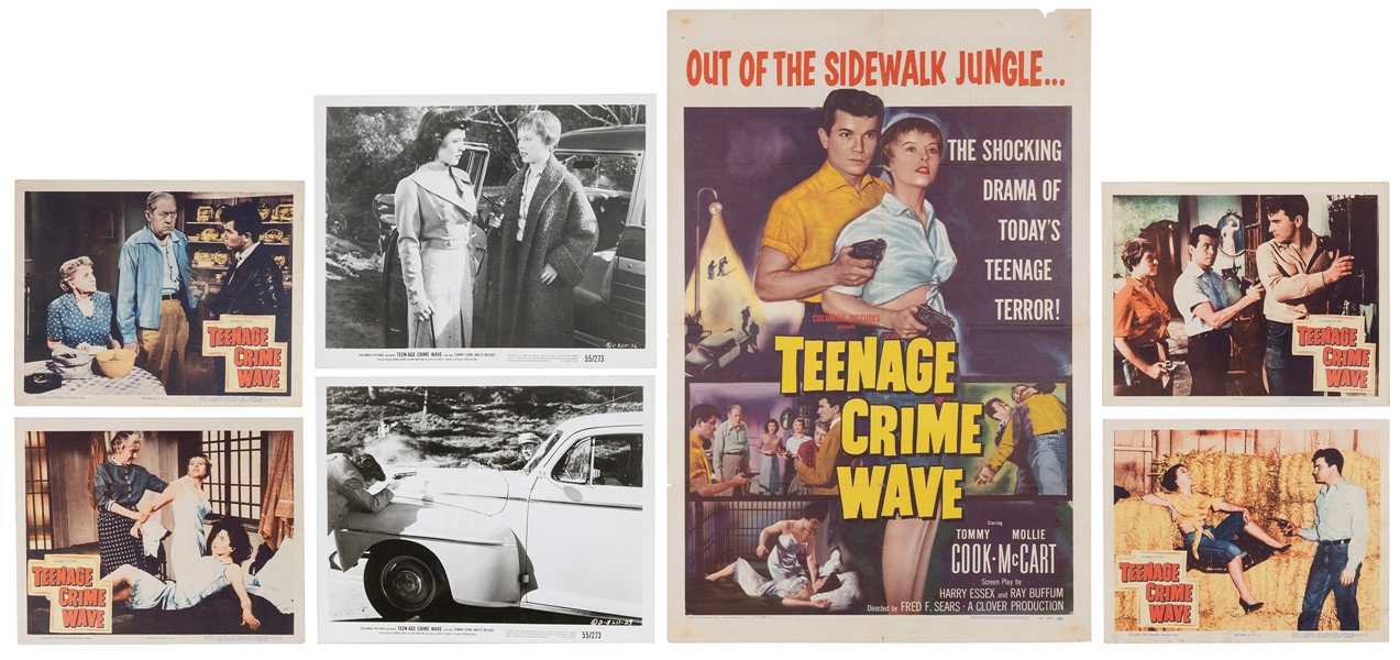  Teenage Crime Wave Movie Poster, Lobby Card, and Stills. Co...