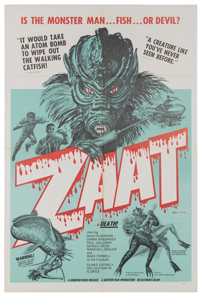  Zaat. Horizon Films, 1972. One-sheet (41 x 27”) poster for ...