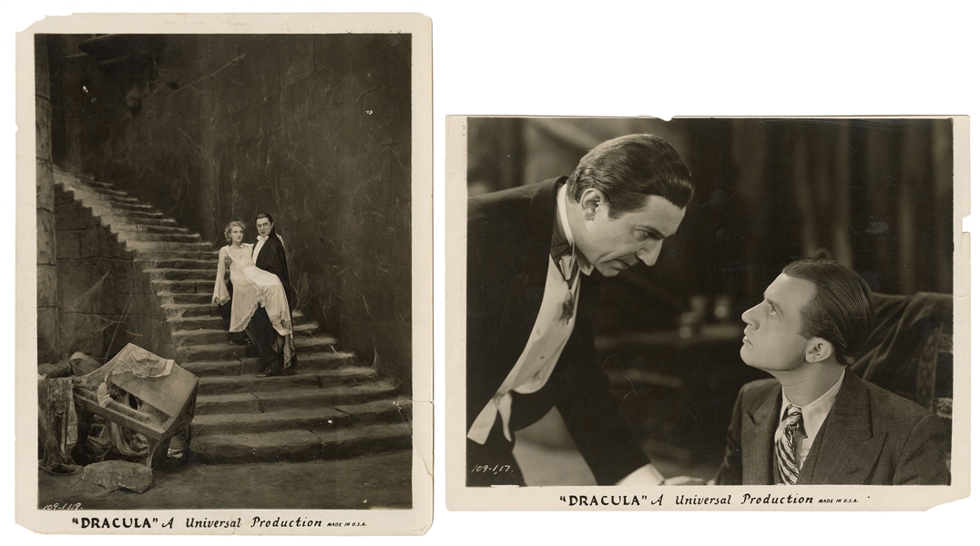  Pair of Stills from “Dracula” (1931). Universal, 1931. Silv...