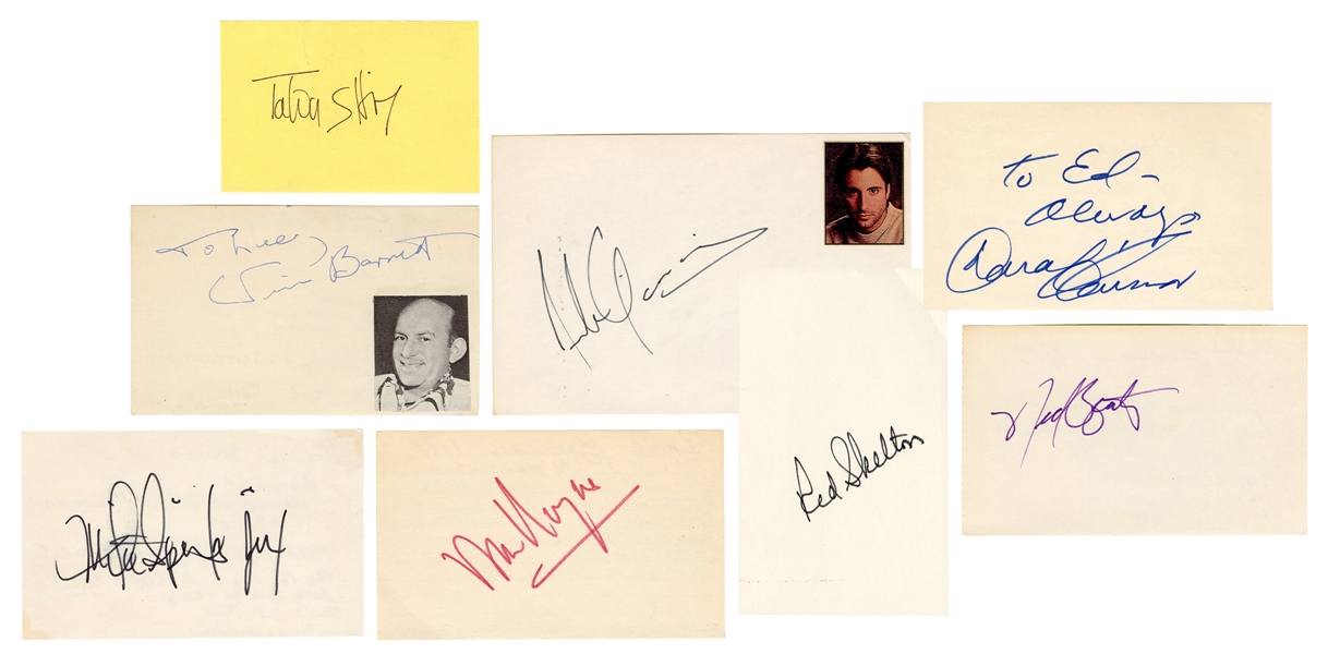  Autograph Auction Lot/Collection. 87 autographs of movie an...