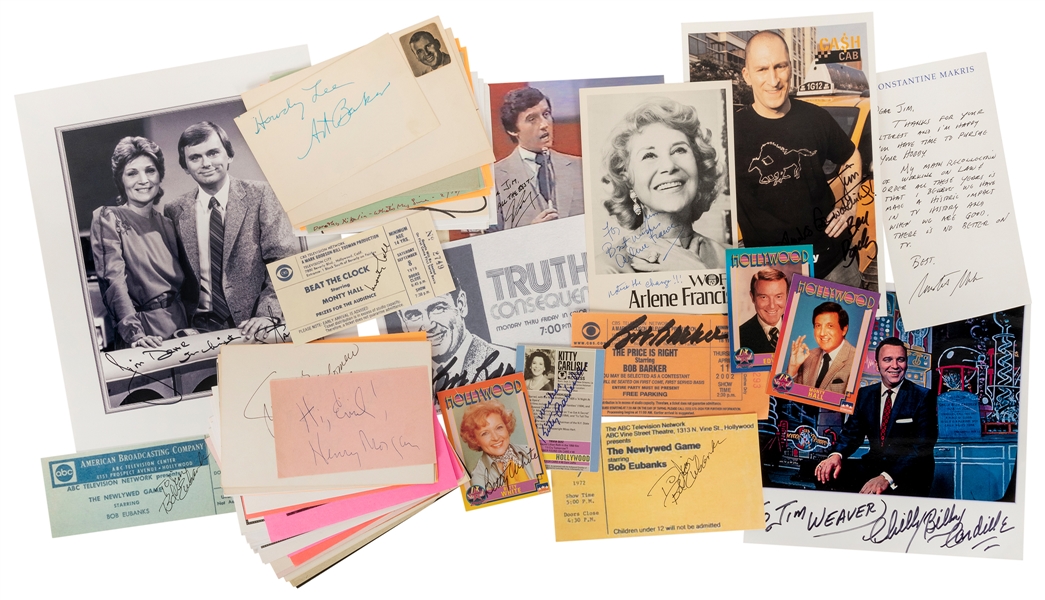  Collection of TV Game Show Signed Memorabilia. From the Jim...