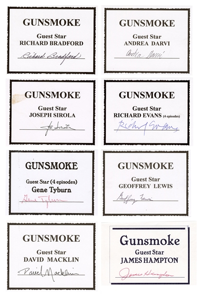  Collection of “Gunsmoke” Autographs. From the Jim Weaver co...