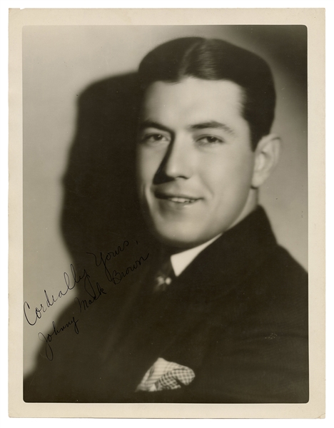  BROWN, Johnny Mack (1904-1974). Autographed Lobby Photo of ...