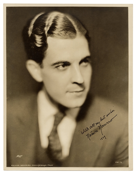  NOVARRO, Ramon (1899-1968). Autographed Lobby Photo of Ramo...