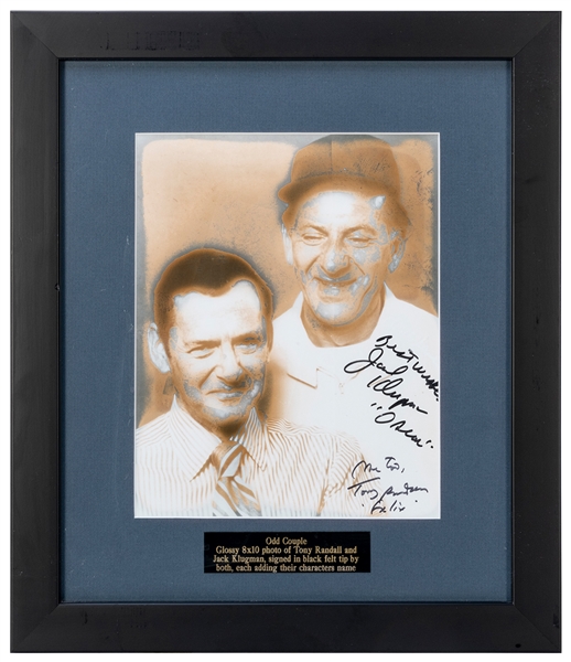  The Odd Couple Signed Photograph. Black and white photograp...
