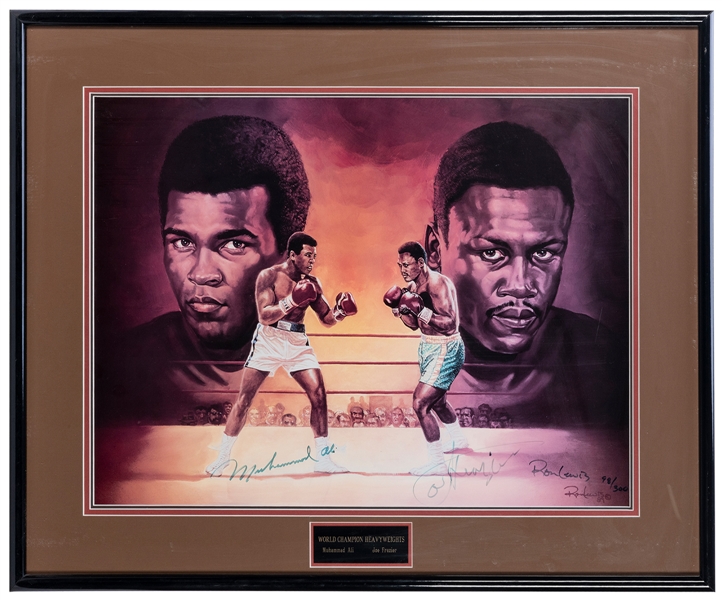  LEWIS, Ron (American). Muhammad Ali and Joe Frazier. 1989. ...