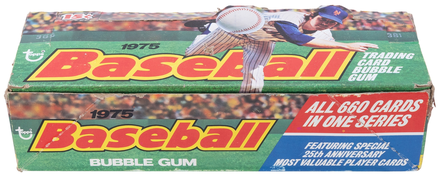  [BASEBALL]. 1975 Topps Mini Baseball Box With 36 Unopened W...