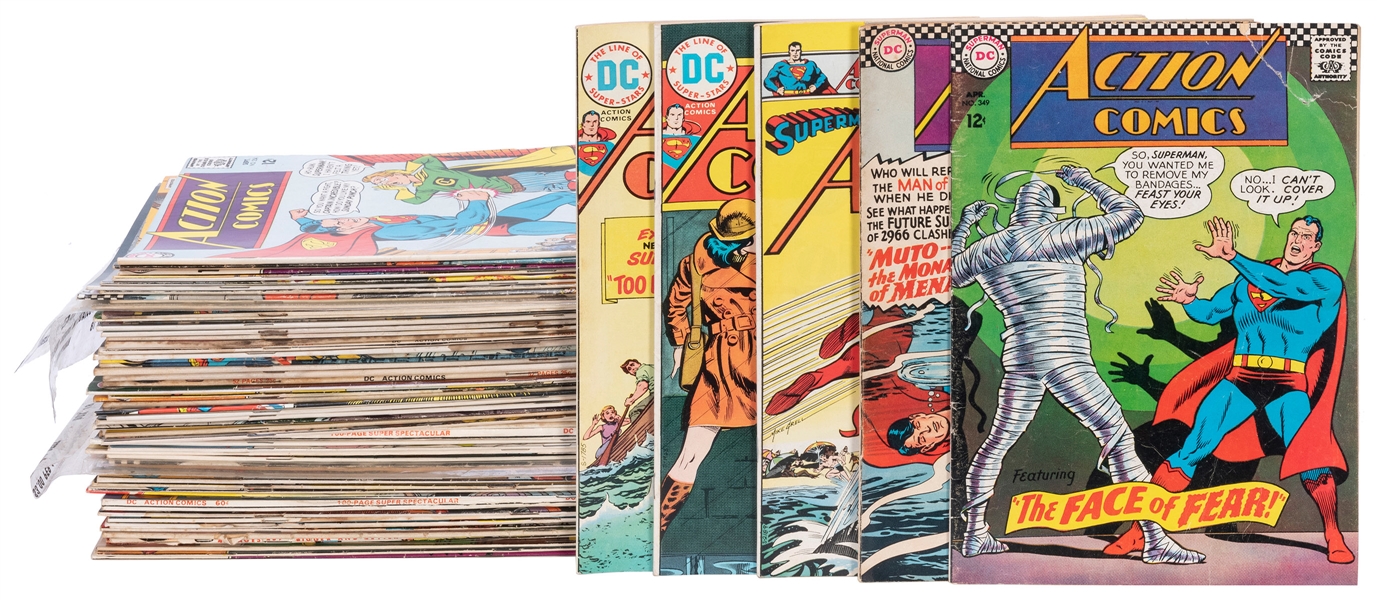  Action Comics. Lot of Over 60 Comic Books. DC Comics, 1960s...