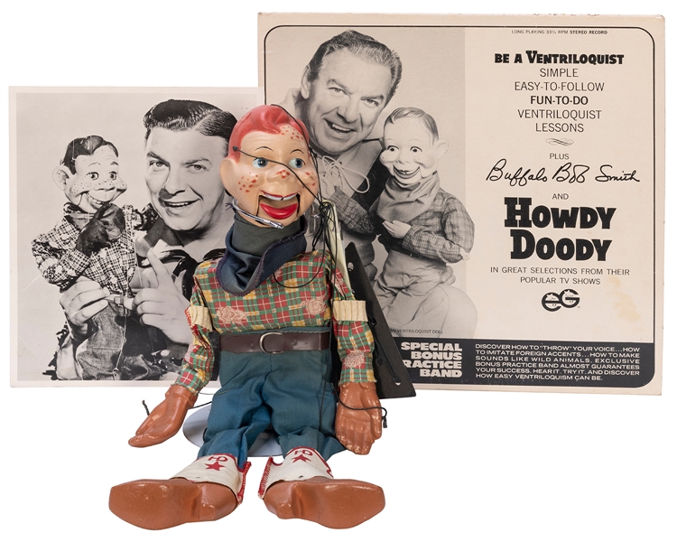  Howdy Doody Marionette, “Be a Ventriloquist” LP, and Photo....