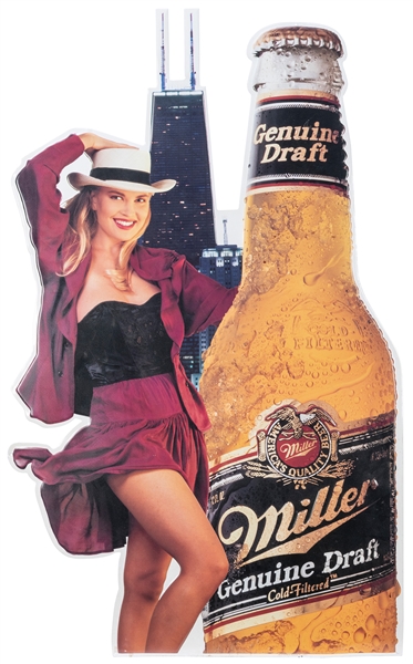  Miller Genuine Draft Metal Chicago Sign. Miller Brewing Co....