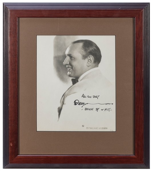  Robert Ripley Signed Photograph. Black and white portrait s...