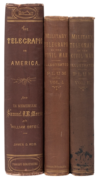  [AMERICAN TELEGRAPHY]. PLUM, William R. The Military Telegr...