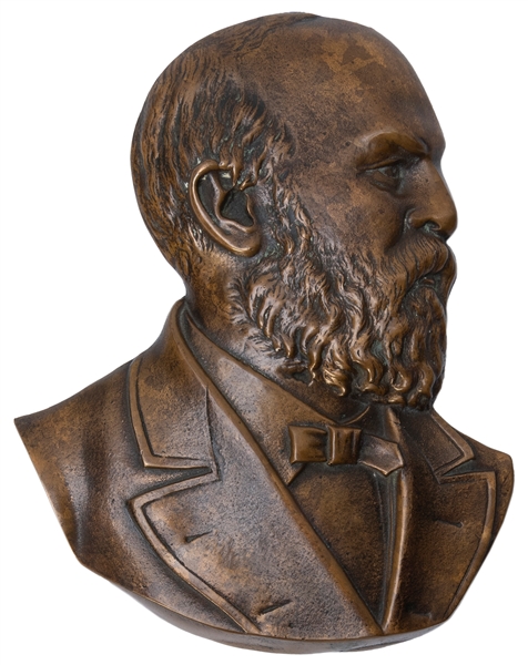  [GARFIELD, James A. (1831–1881)]. Bronze Memorial Relief Bu...
