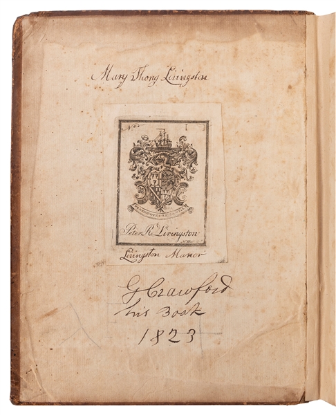  [LIVINGSTON, Peter Robert (1766–1847), his bookplate by Nat...