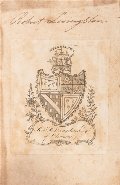  [LIVINGSTON, Robert R. (1746–1813, his bookplate)]. –– STER...