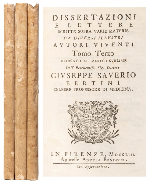  BERTINI, Giuseppe Saverio (Italian, 1694-1756). Dissertazio...