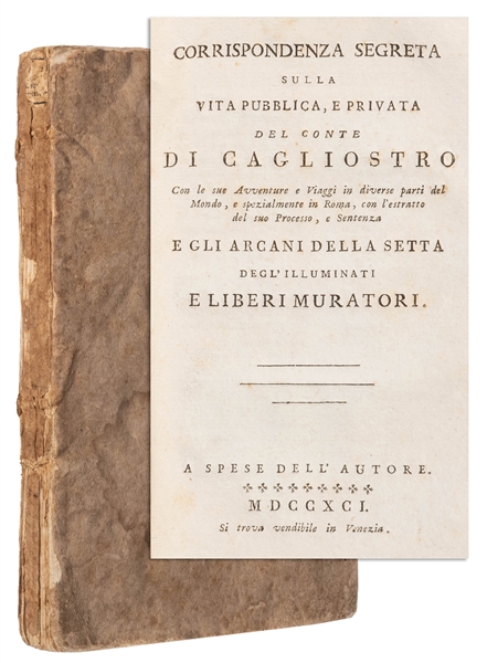  CAGLIOSTRO, Count Alessandro di (Italian, 1743-1795). Corri...