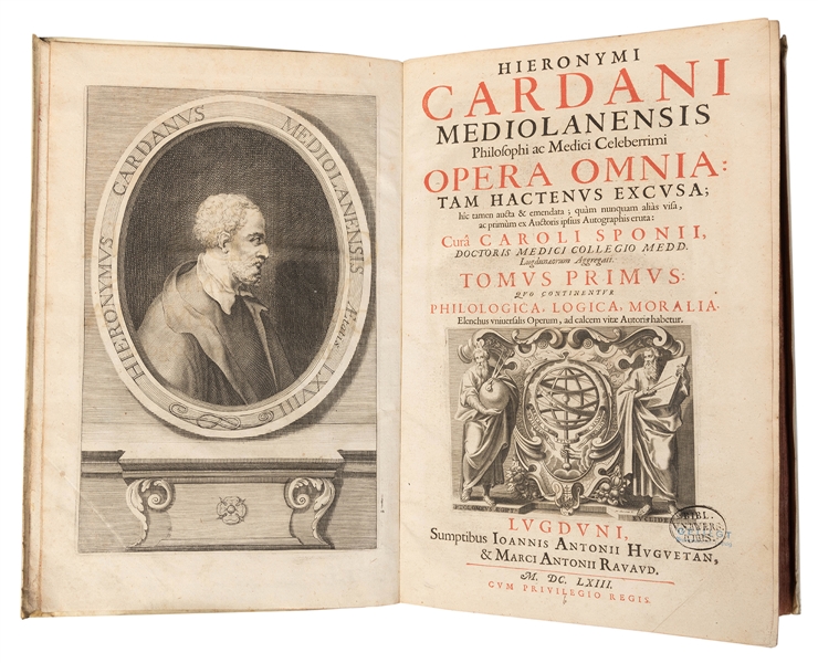  CARDANO, Girolamo (Italian, 1501-1576). Opera Omnia. Lyon: ...