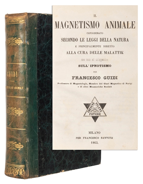  GUIDI, Francesco. Il Magnetismo Animale. Milan: Sanvito, 18...