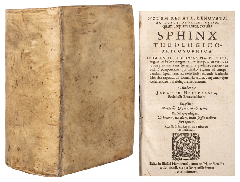  HEIDFELD, Johannes (German, 1563-ca. 1627). Sphinx Theologi...