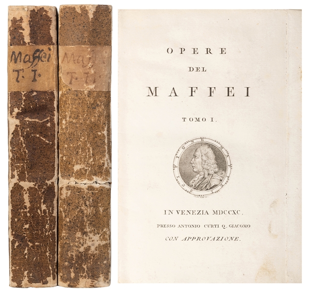  MAFFEI, Scipione (Italian, 1675-1755). Opere del Maffei. Ve...