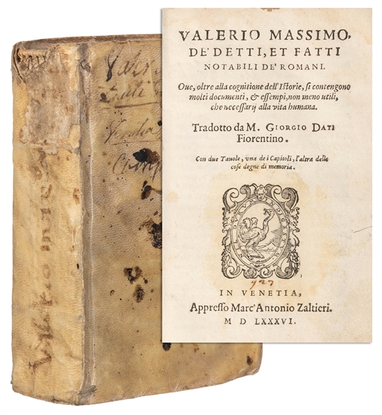  MAXIMUS, Valerius (Roman, 1st century CE). De Detti Et Fatt...