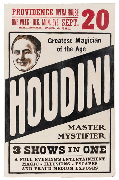  HOUDINI, Harry (Ehrich Weisz). Houdini Master Mystifier. 19...