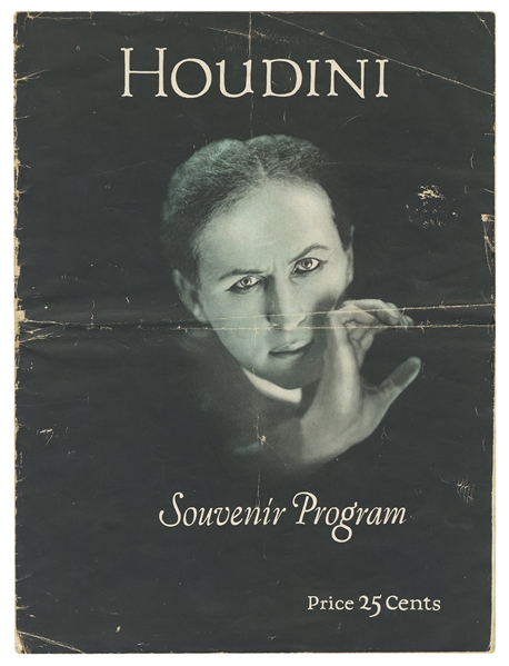  HOUDINI, Harry (Ehrich Weisz). Houdini Final Tour Souvenir ...