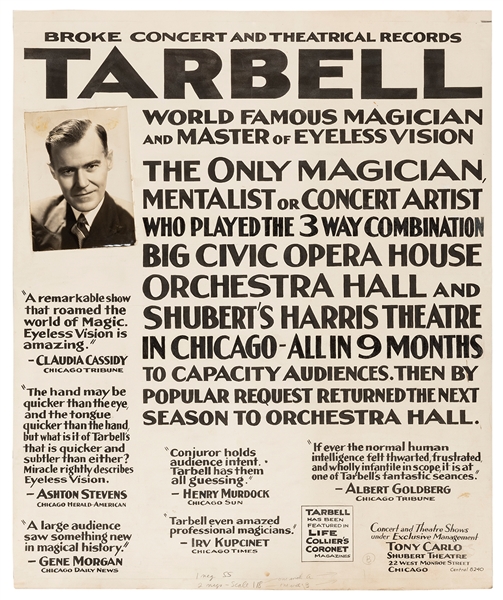  TARBELL, Harlan. Original Tarbell Poster Artwork. Circa 194...
